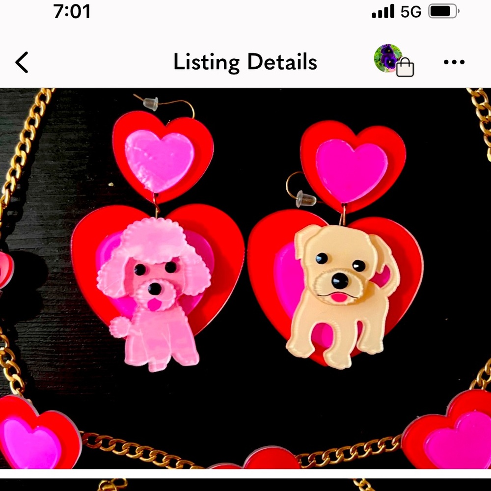 In search of irregular choice dog necklace not my picture